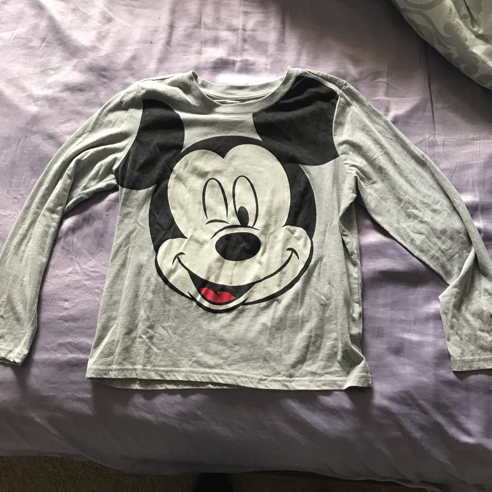 Grey Mickey Mouse Longsleeve Sweater Shirt Top
